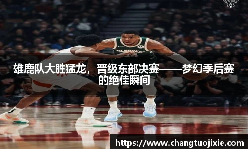 雄鹿队大胜猛龙，晋级东部决赛——梦幻季后赛的绝佳瞬间