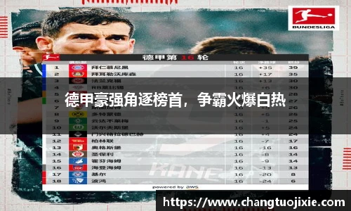 德甲豪强角逐榜首，争霸火爆白热